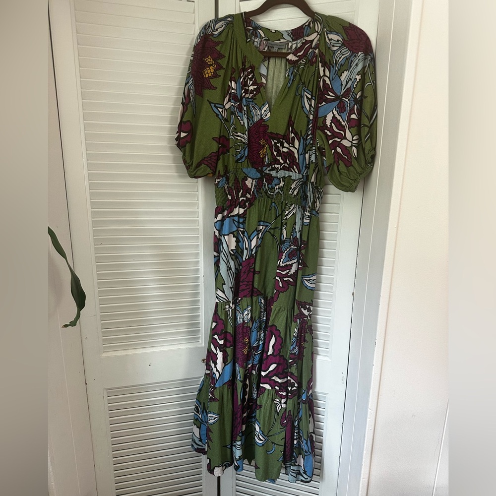 Floral Green Maxi Dress